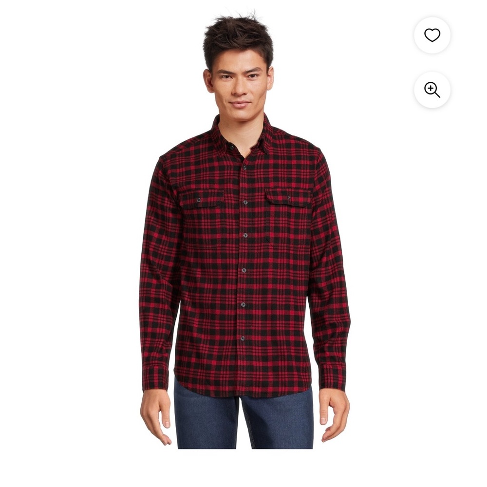 George Men’s Long Sleeve Flannel Shirt XL
